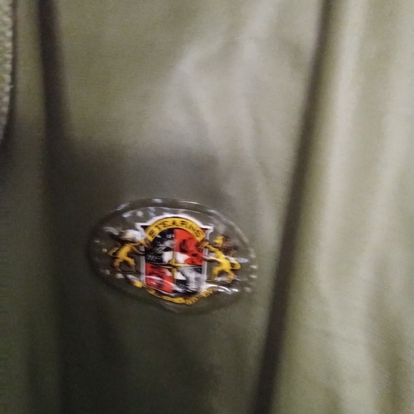 Women's Olive Green Hooded Raincoat Jacket - Picture 3 of 4